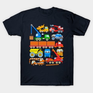 Truck Lorry Heavy Hauler Construction Trucks Kids Boys Girls T-Shirt